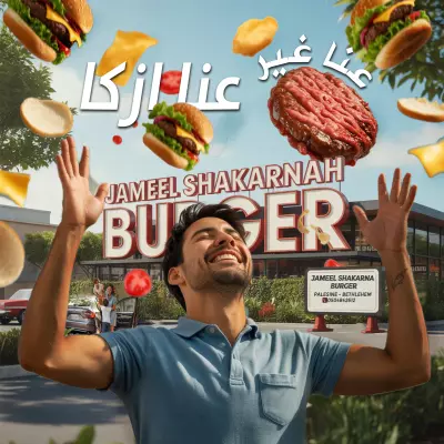 تصميم إعلان برجر جذاب وديناميكي