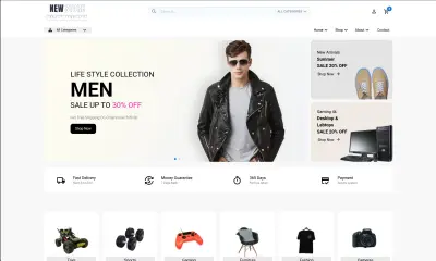 موقع تسوق بإمكانيات كاملة و تصميمات جذابة | Ecommerce website