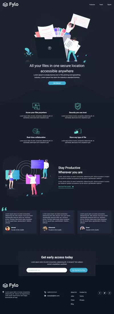 landing page
