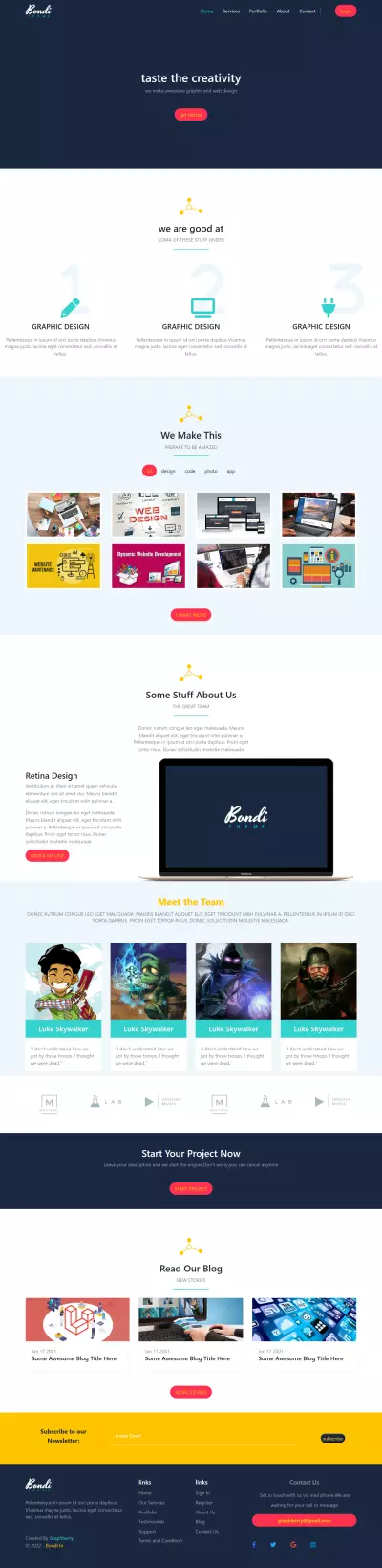 landing page