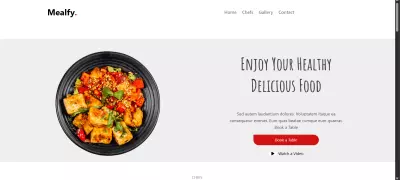 simple landing page for restaurant