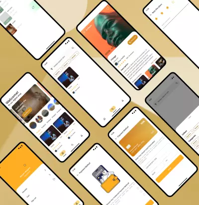 تصميم figma لتطبيق جيم