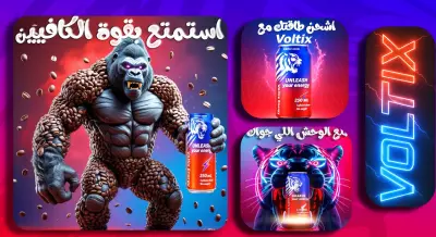 تصميم بوستات سوشيال ميديا لشركة voltix y