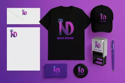 عمل هوية بصرية لشركة NEXA DESIGN