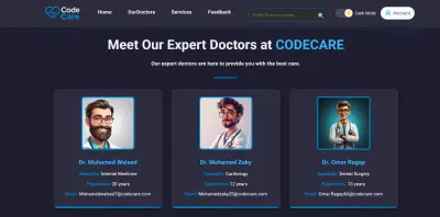 CodeCare Hospital Website