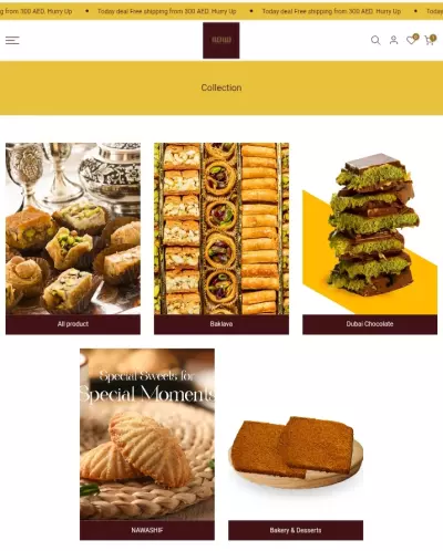تصميم متجر إلكتروني متجاوب – Samra Sweets على منصة شوبيفاي