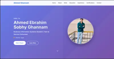 تصميم بورتفوليو شخصي تفاعلي