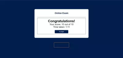 Online exam form
