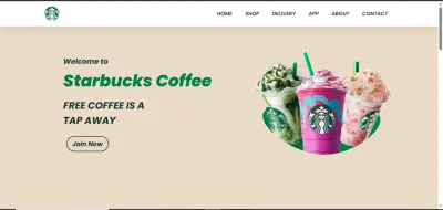 مشروع Starbucks Website Prototype