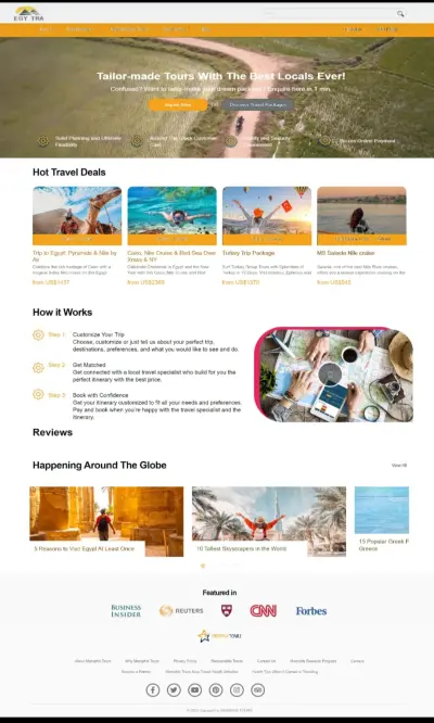 ويب سايت لشركة سياحية
