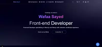 Portfolio | موقع شخصي احترافي باستخدام Next.js و Tailwind CSS