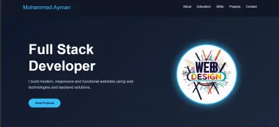 Portfolio Website - موقع شخصي لعرض الأعمال والمهارات