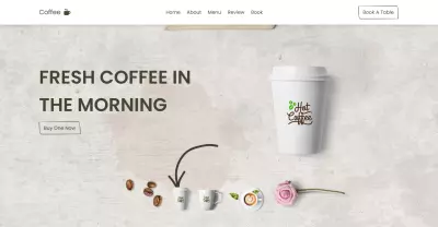 موقع coffee shop احترافي وجميل