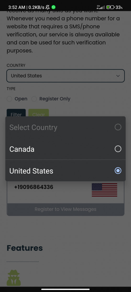 موقع استقبال رسائل نصيه - SMS Receiver