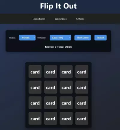 "Flip It Out" - A Classic Memory Game