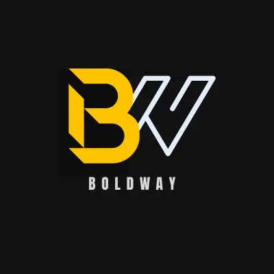 شعار قوي ومعبر لبراند BoldWay المتخصص في منتجات العناية الرجالية