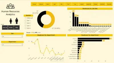 داشبورد تحليلية للموارد البشرية (Human Resources Analytics) تفاصيل العمل