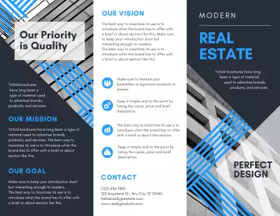trifold brochure for real estate company