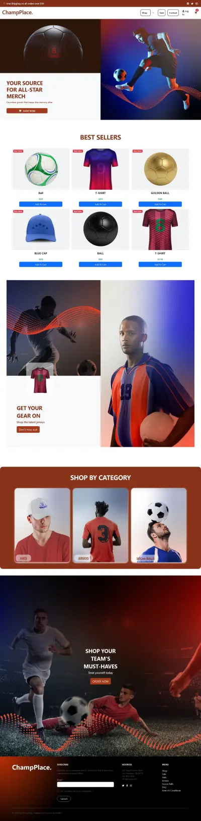 Sports Store Website