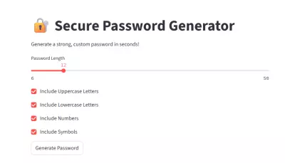 🔐 Password Generator Web App