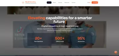 موقع تعريفي تفاعلي باستخدام React وNext.js وThree.js – Mandil Consulting