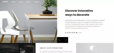 تصميم صفحة رئيسية لموقع أثاث "Room Homepage" باستخدام HTML, CSS, وJavaScript,React