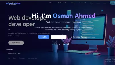 portfolio landing page for Osman Ahmed