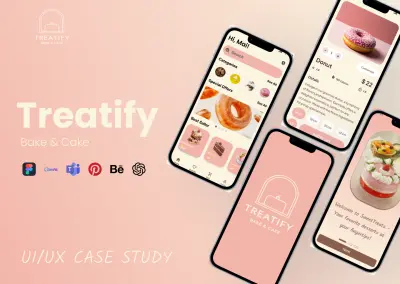 تصميم تطبيق Dessert App – Mobile App UI/UX Design