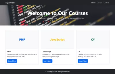 عمل موقع course يقوم بعرض الكورسات المتاحة .