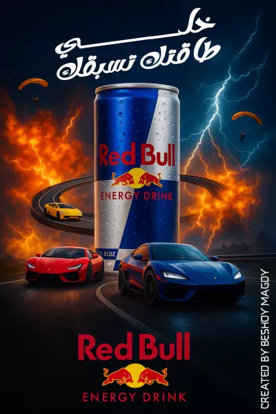 تصميم اعلان سوشيال ميديا لشركة redbull