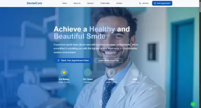 DentalCare - موقع عيادة أسنان عصري ومتجاوب