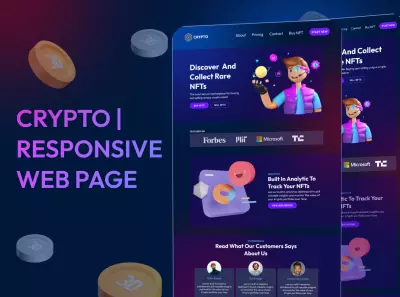 Crypto | Responsive landing page for crypto currency trading website