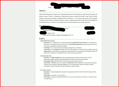 CV design in professional way