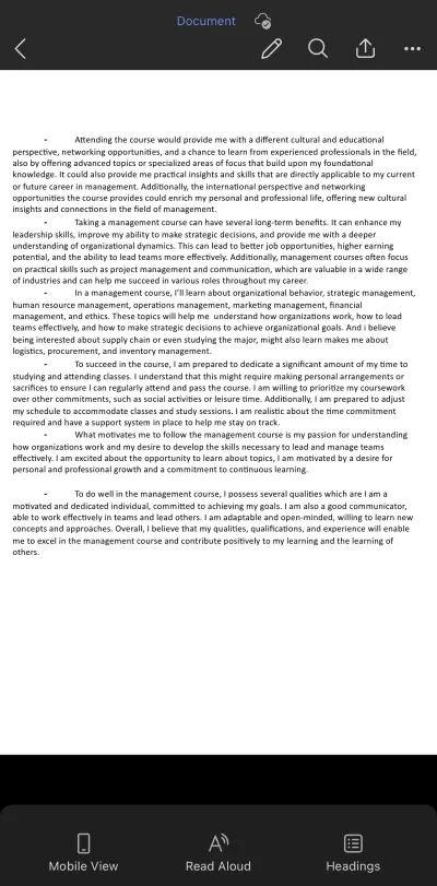Universities and work letters