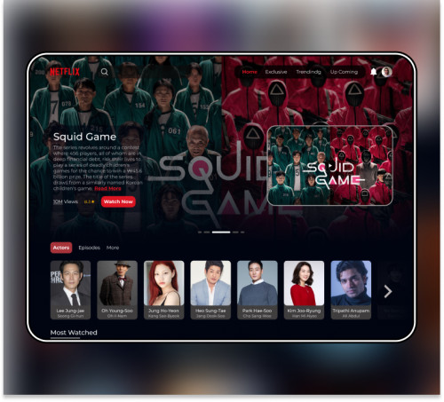 إعادة تصميم لموقع Netflix