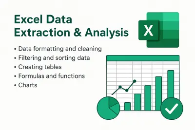 استخراج وتحليل بيانات سريع باستخدام Excel | تنسيق – فلترة – جداول – رسوم بيانية