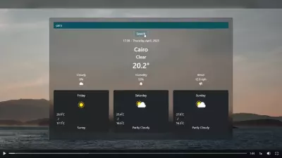 عرض حالة الطقس بشكل انيق و سهل