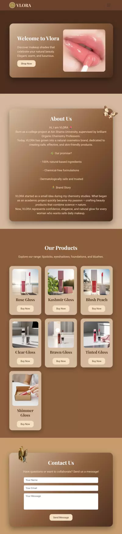 Lip Gloss Landing Page