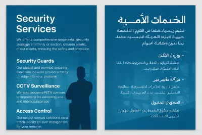 ترجمة احترافية لملف تعريفي لشركة حلول الأمن والسلامة مع الحفاظ على التصميم