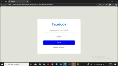 تصميم صفحة تسجيل دخول على نمط Facebook باستخدام HTML وCSS