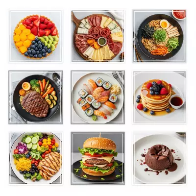 معرض صور طعام تفاعلي مع تأثيرات