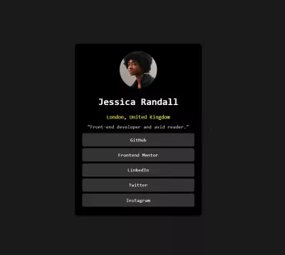 Landing page للصفحة الشخصية