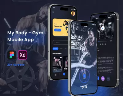 تصميم تطبيق موبايل للياقة البدنية (Fitness App Design)