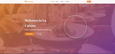 (Landing Page) جذابة وعصرية خاصة بمطعم/كافيه