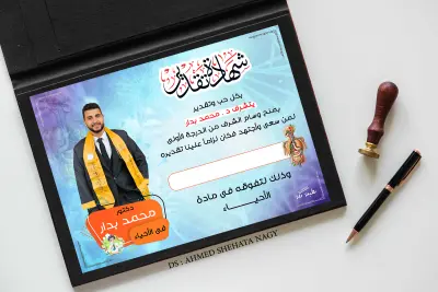 تصميم شهادة تقدير