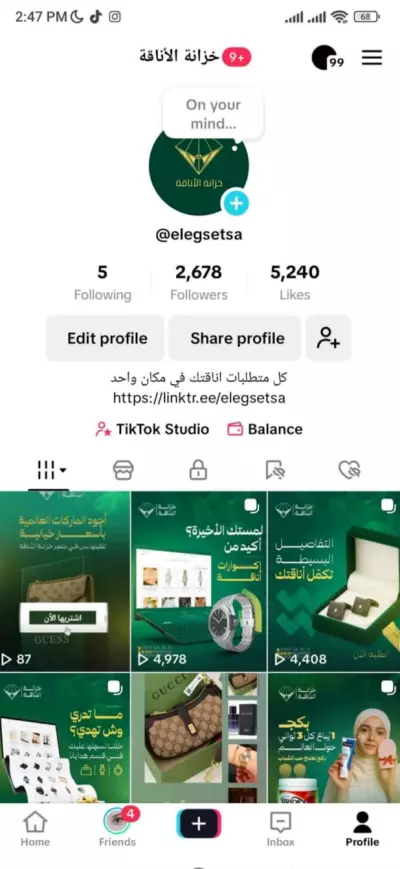 إدارة إبداعية وكتابة محتوى احترافي لمتجر خزانة الأناقة