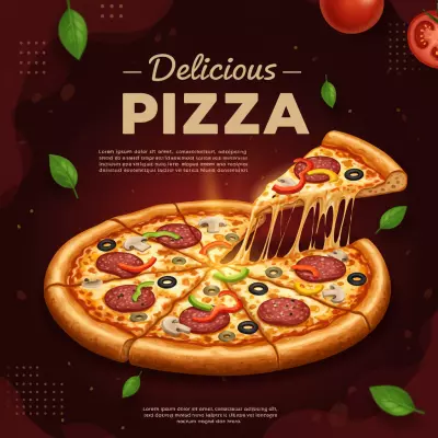 vibrant and appetizing pizza advertisement design