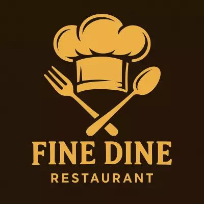 شعار احترافي لمطعم Fine Dine