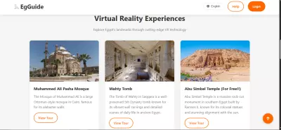 EgGuide – السياحة الافتراضية في مصر بتقنية الواقع الافتراضي (VR)