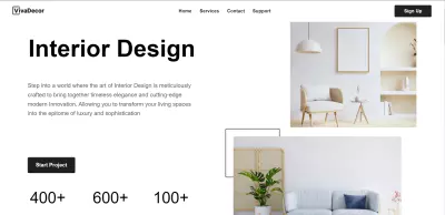 VivaDecor Website موقع لعرض الاثاث الحديث